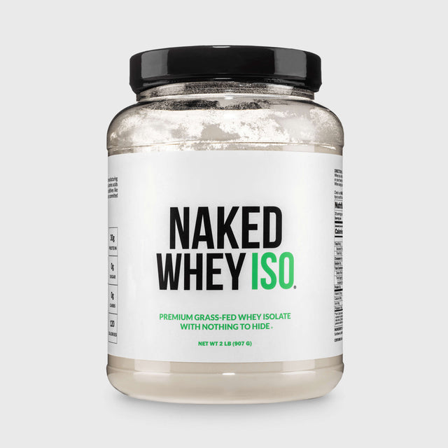 Proteína en polvo de suero de leche aislado de animales alimentados con pasto | Aislado de suero de leche Naked - 2 libras