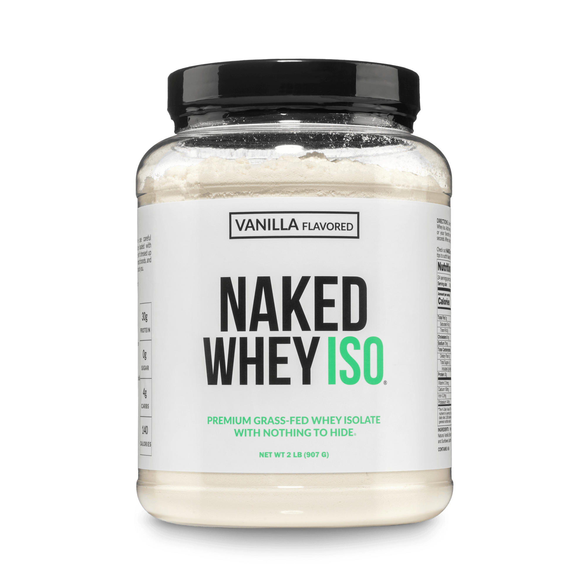Vanilla Grass-Fed Whey Isolate Protein Powder | Naked Whey Isolate - 2LB