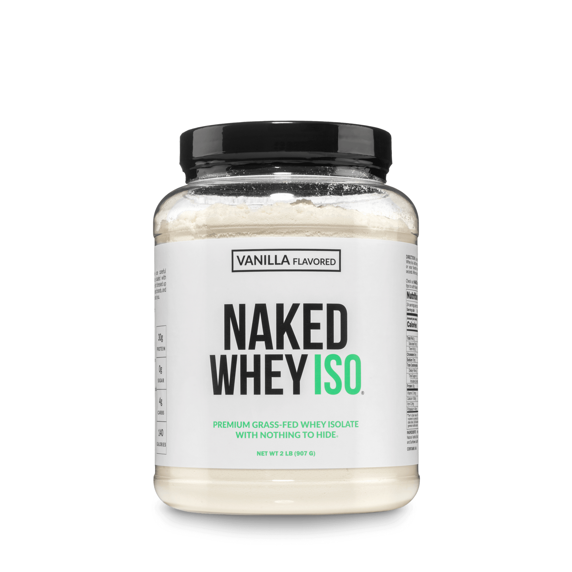 Vanilla Grass-Fed Whey Isolate Protein Powder | Naked Whey Isolate - 2LB