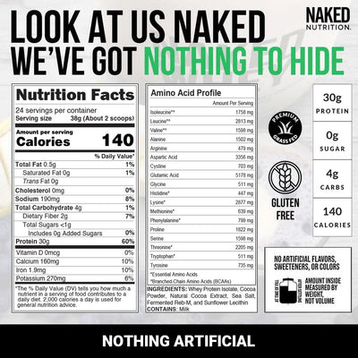 chocolate whey iso nutrition facts