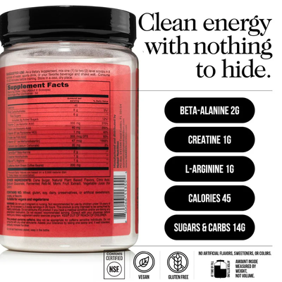 Cherry Lime Pre Workout Supplement | Naked Energy - 30 Servings