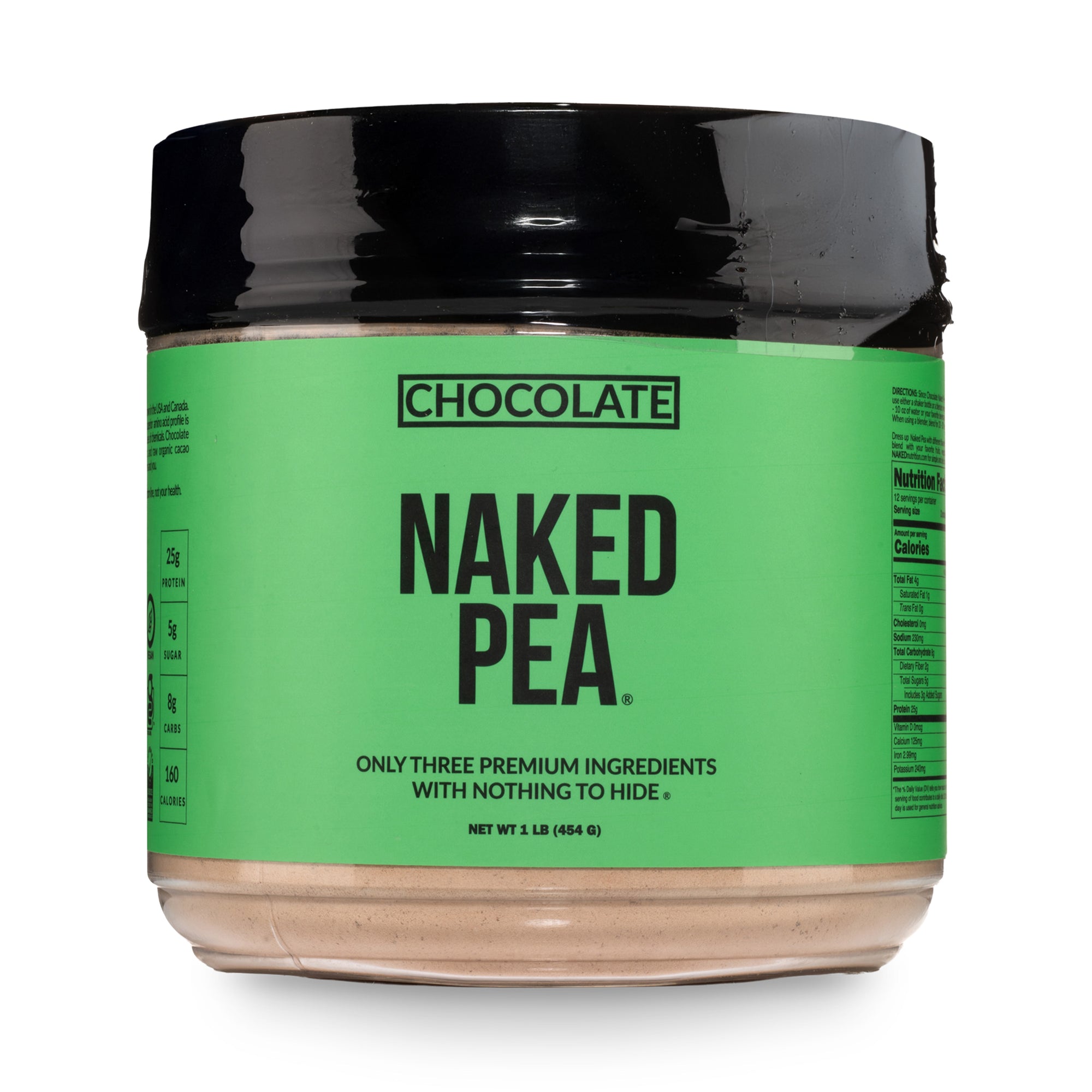 Proteína de guisante con sabor a chocolate en polvo | Naked Chocolate Pea - 1 lb