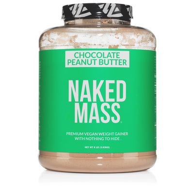 Chocolate Peanut Butter Vegan Weight Gainer Supplement | Naked Vegan Mass - 8LB