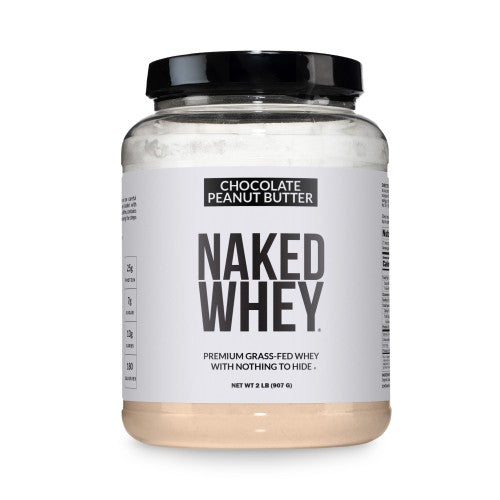 Proteína de suero de leche en polvo con sabor a mantequilla de maní y chocolate, 2 libras | Naked Whey - 2 libras