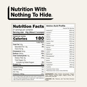 nutrition facts grass fed whey protein powder chocolate peanut butter