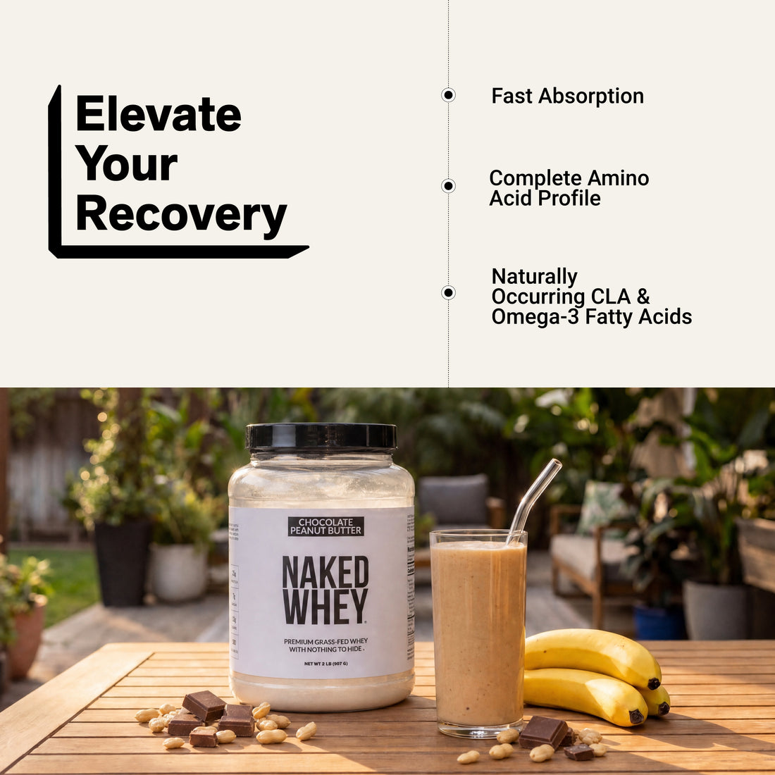 chocolate peanut butter whey protein shake isolate powder amino acid