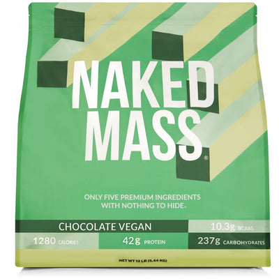 Suplemento vegano para aumentar de peso con chocolate | Naked Vegan Mass - 8 libras