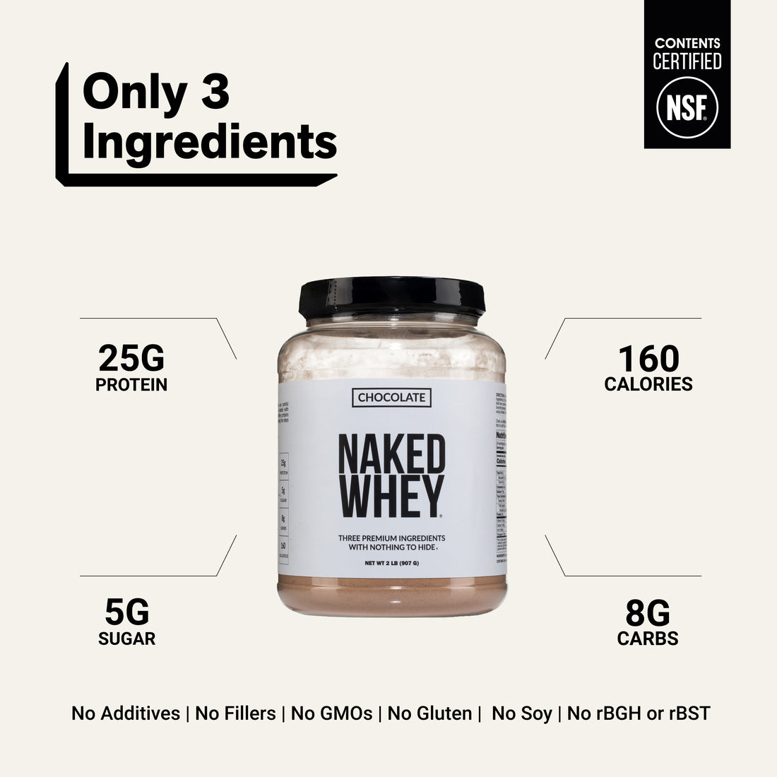 whey isolate protein powder clean ingredient gluten-free soy-free