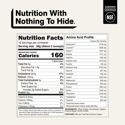 chocolate whey protein shake isolate powder amino acid