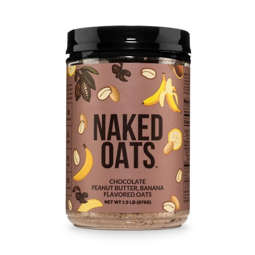 Avena proteica con chocolate, mantequilla de maní y plátano | Naked Oats