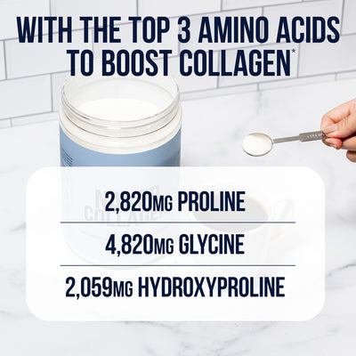 Peptides de collagène à la vanille avec acide hyaluronique | Naked Collagen Advanced - 1,3 LB