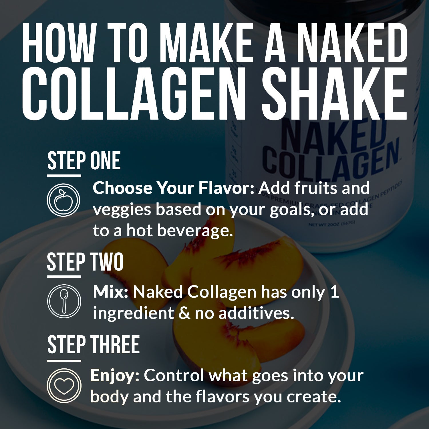 Proteína en polvo de péptidos de colágeno | Naked Collagen - 20 oz