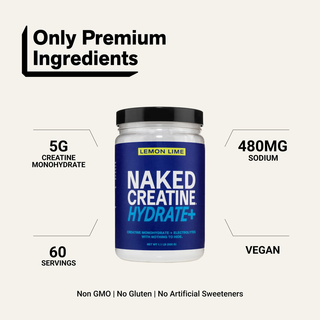 creatine monohydrate non gmo no gluten no artificial sweeteners