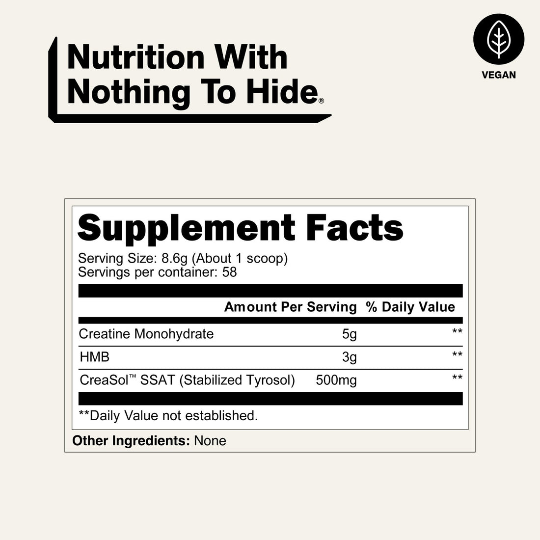 creatine hmb supplement facts ingredients