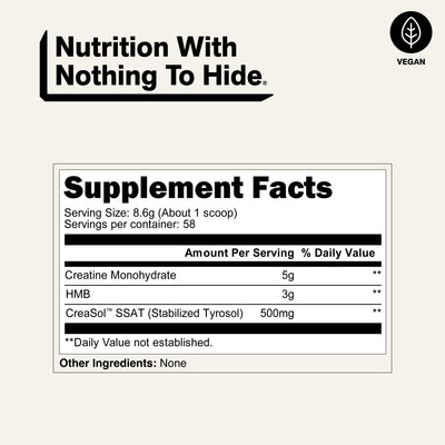 creatine hmb supplement facts ingredients