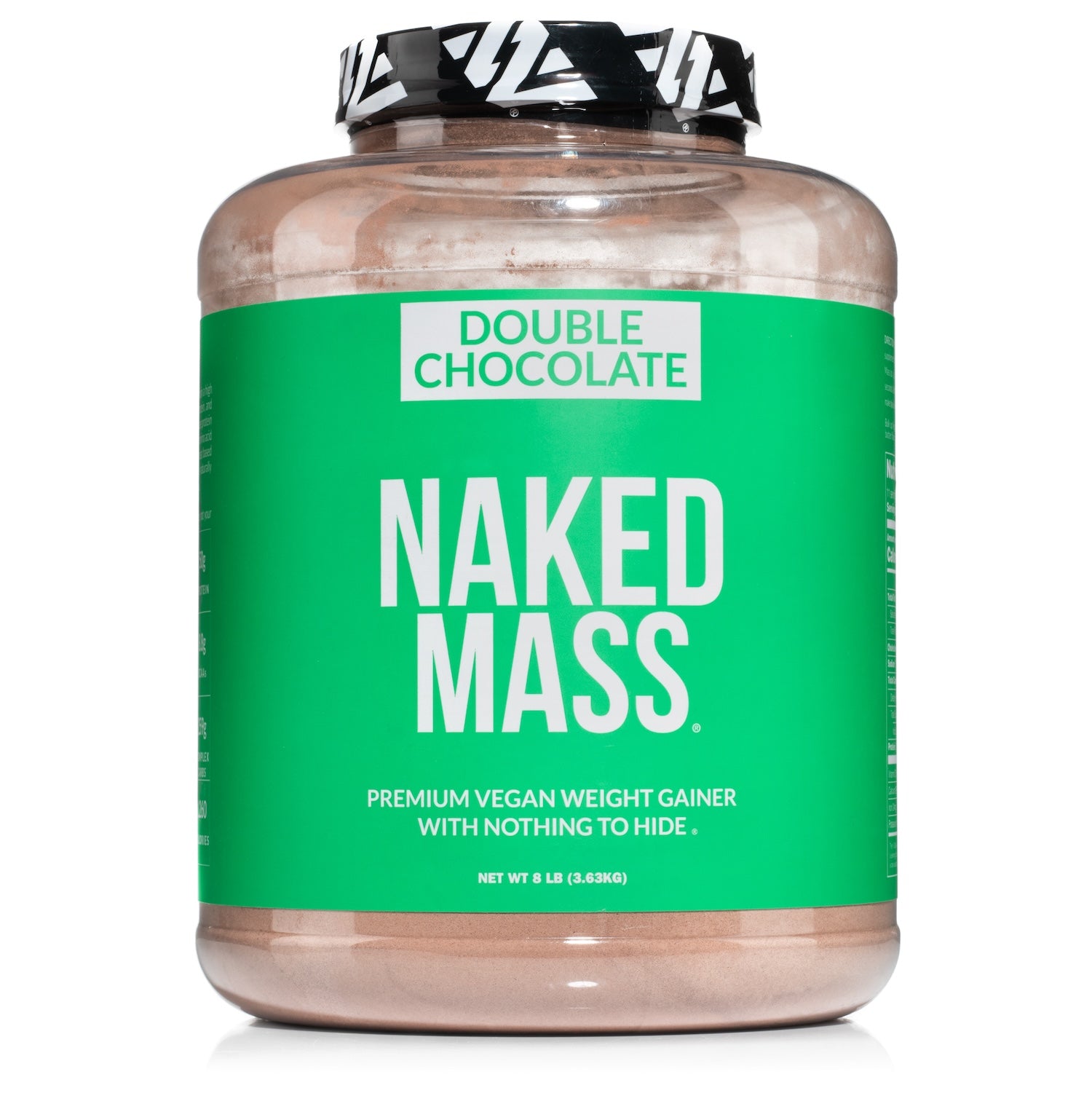 Double Chocolate Vegan Mass Gainer Supplement | Naked Vegan Mass - 8LB
