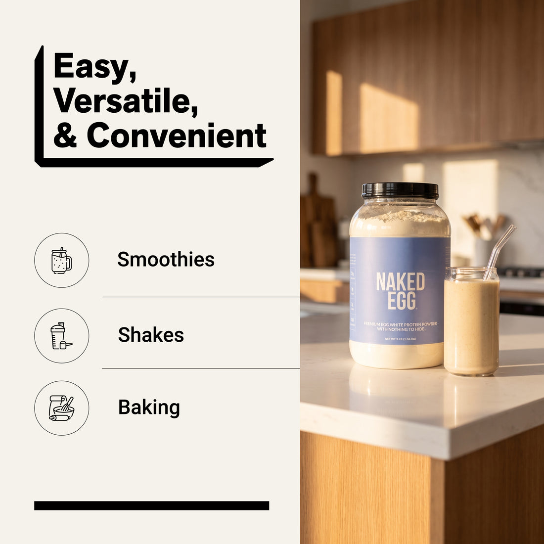 egg protein powder smoothies shakes baking