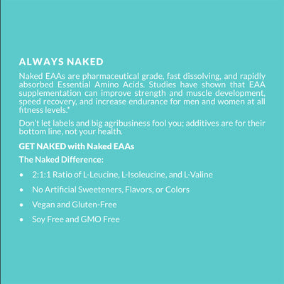 Essential Amino Acids Supplement | Naked EAAs - 50 Servings
