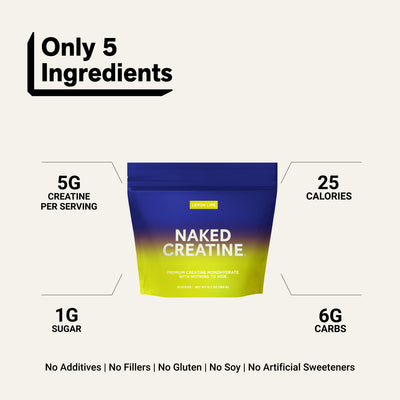 Citroen Limoen Creatine Reisverpakkingen | Naked Creatine - 30 Porties