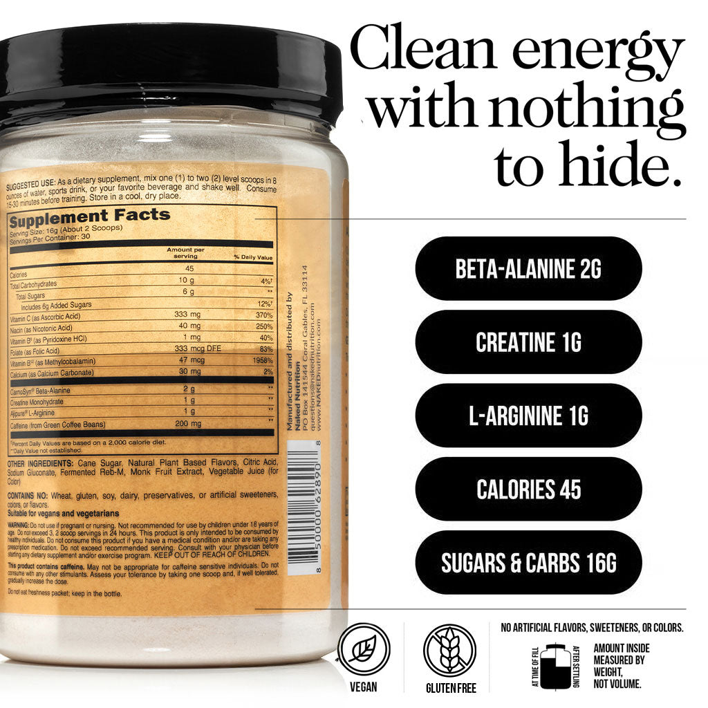 Watermelon Pre Workout Supplement | Naked Energy - 30 Servings - Image 4