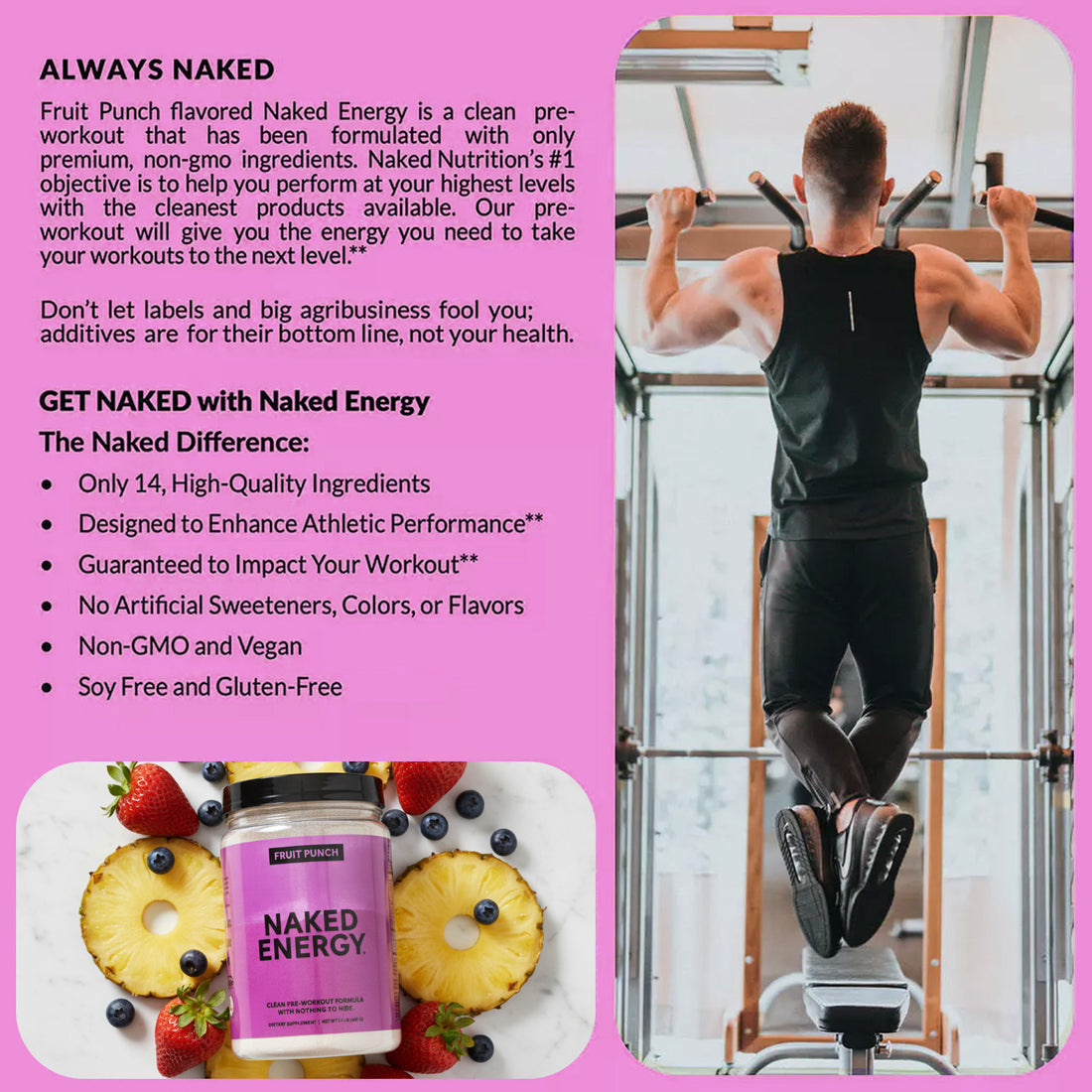 Pre Workout Supplement Fruit Punch