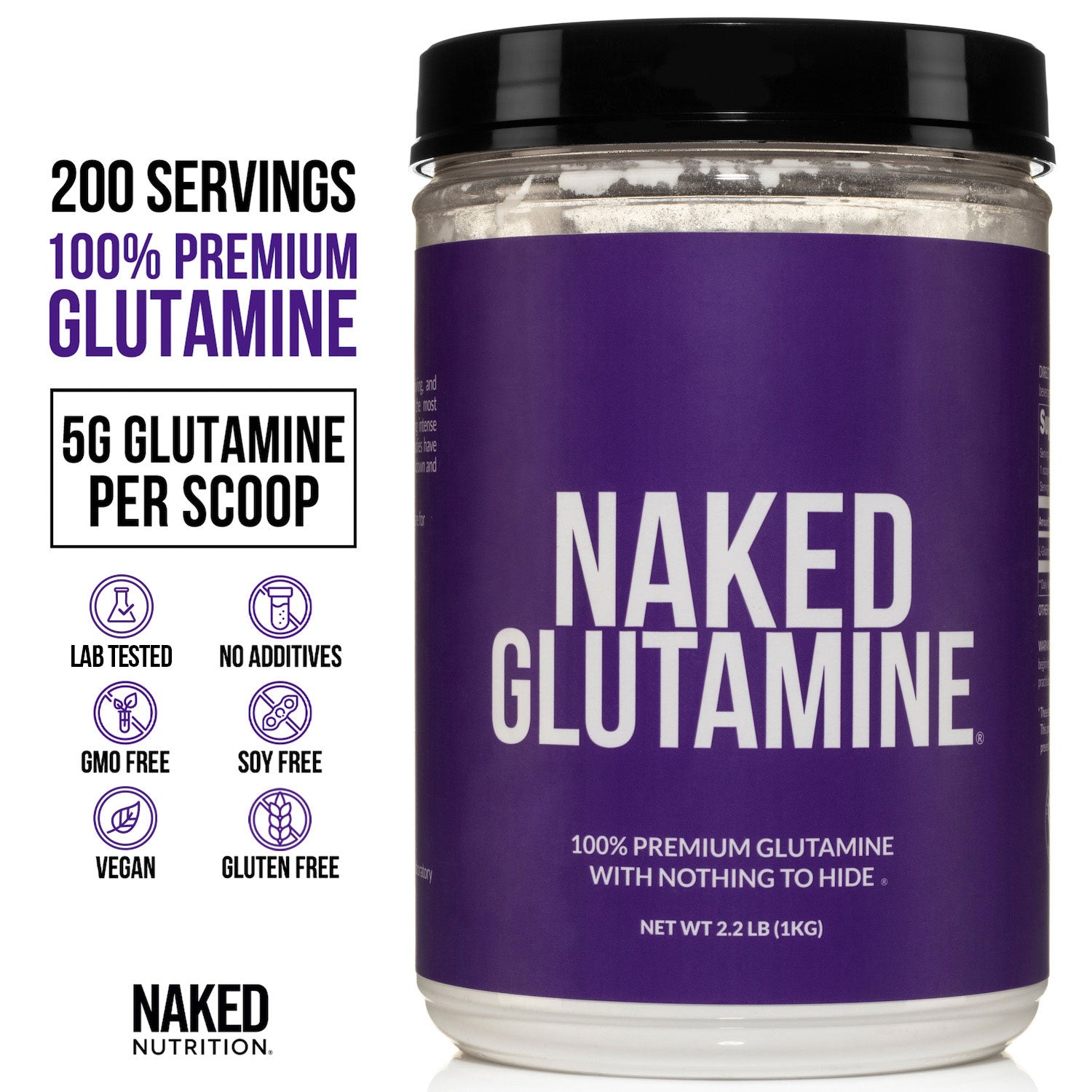 Glutamine Powder | Naked Glutamine 1KG - Image 3