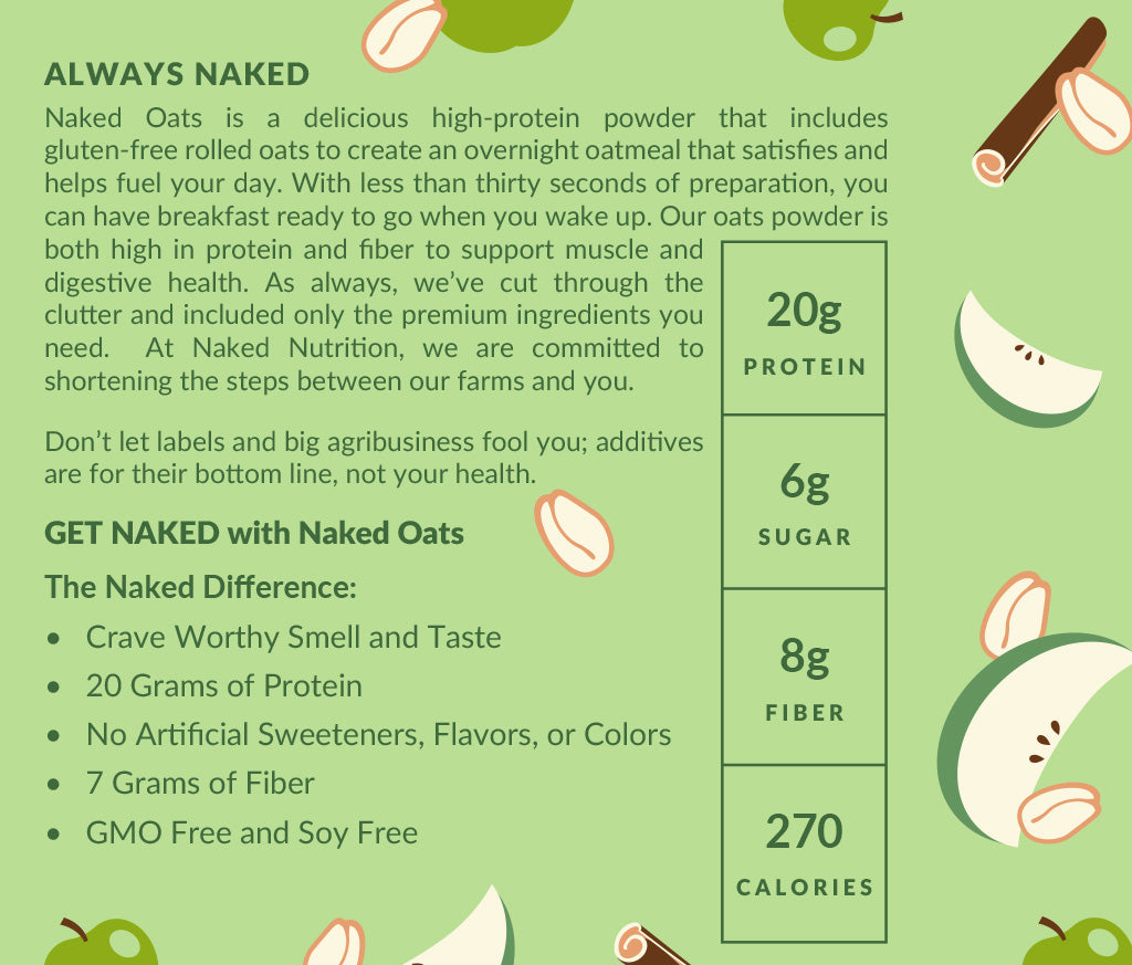 Protein-Haferflocken mit grünem Apfel und Zimt | Naked Oats