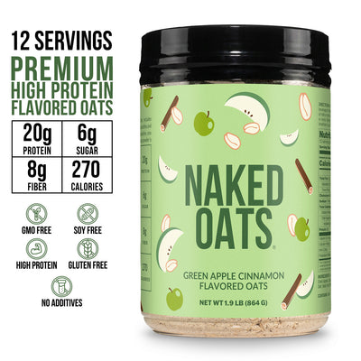 Protein-Haferflocken mit grünem Apfel und Zimt | Naked Oats