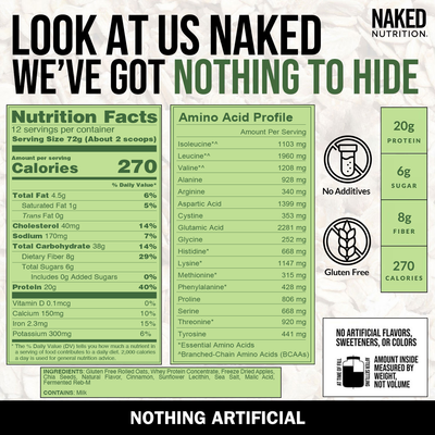 Protein-Haferflocken mit grünem Apfel und Zimt | Naked Oats