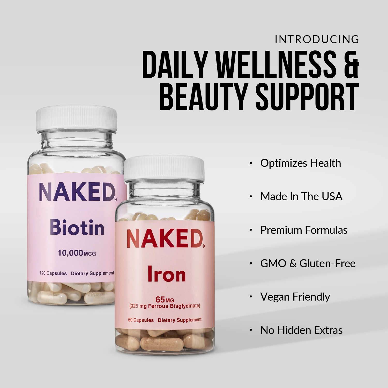 Daily Biotin Supplement | Naked Biotin - 120 Capsules