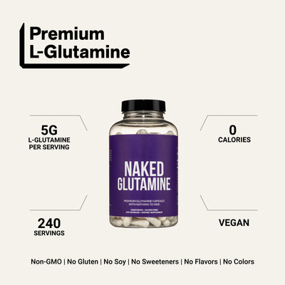 l glutamine capsule no additives no filles no gluten no soy