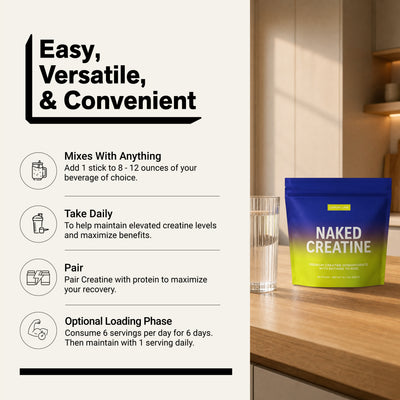 Citroen Limoen Creatine Reisverpakkingen | Naked Creatine - 30 Porties
