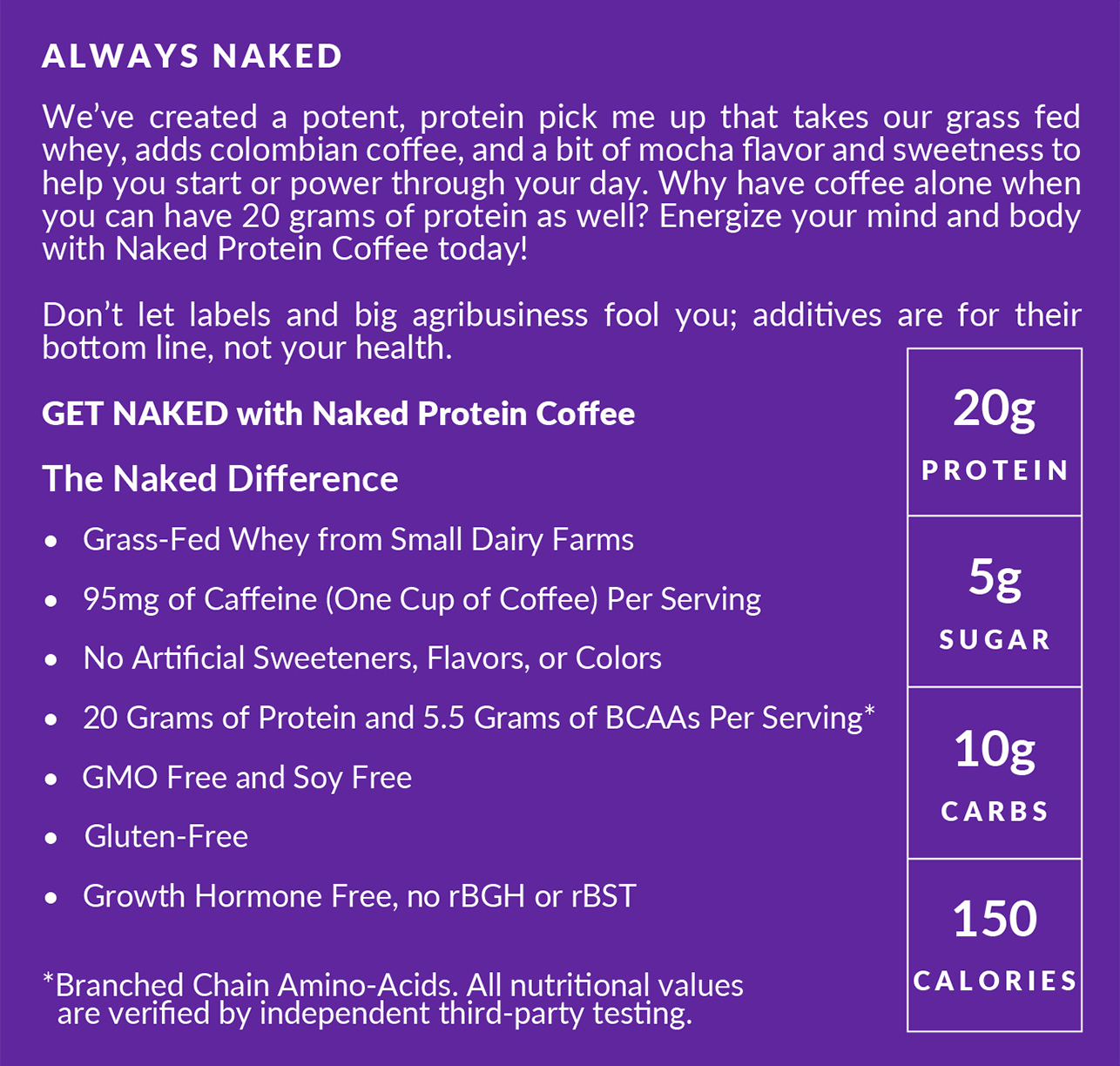 Mocha Latte Protein Iced Coffee | Naked Protein Coffee - 17 Servings