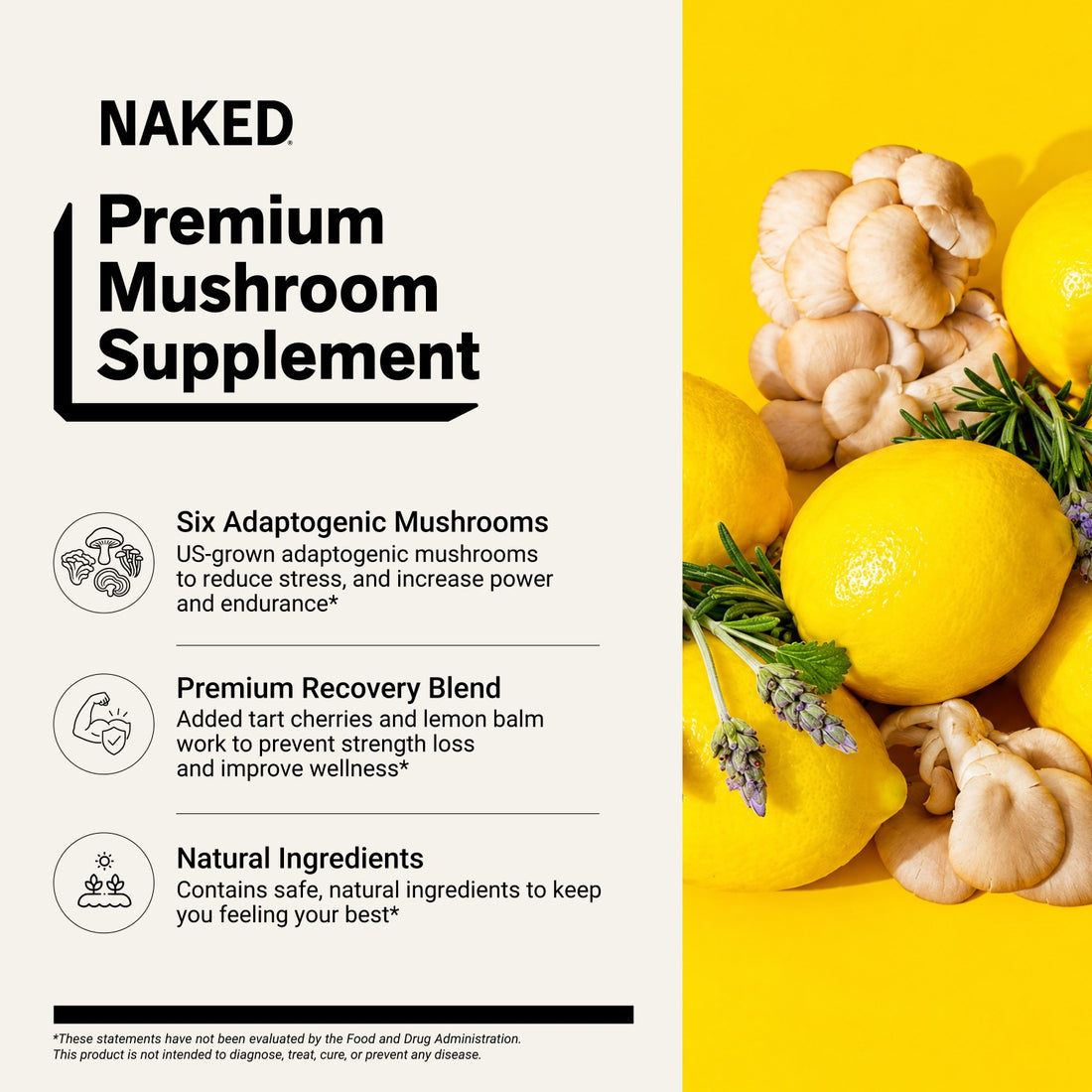 naked adaptogen mushroom blend benefits