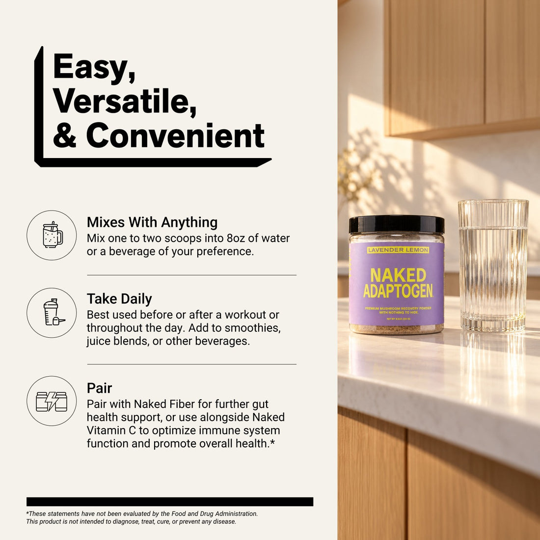 naked adaptogen lavender lemon mixing directions