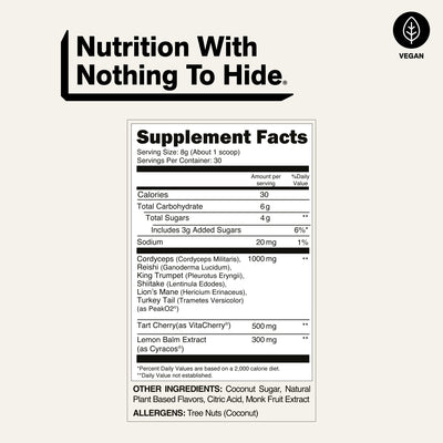 naked adaptogen lavender lemon supplement facts