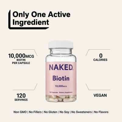 naked biotin 10,000 mcg capsule product overview