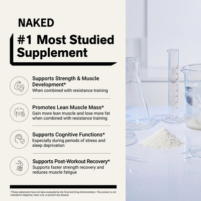 Naked Creatine capsules for muscle strength and workout recovery