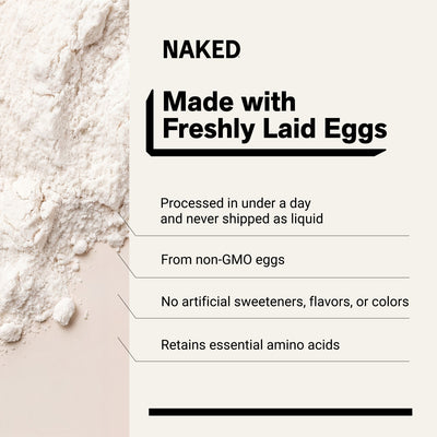 naked egg white protein powder with 25g protein