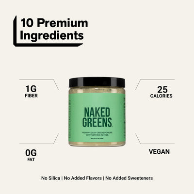 naked greens vegan powder with 10 ingredients