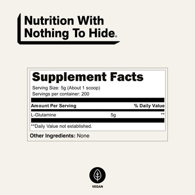 Glutamine Poeder | Naked Glutamine 1KG