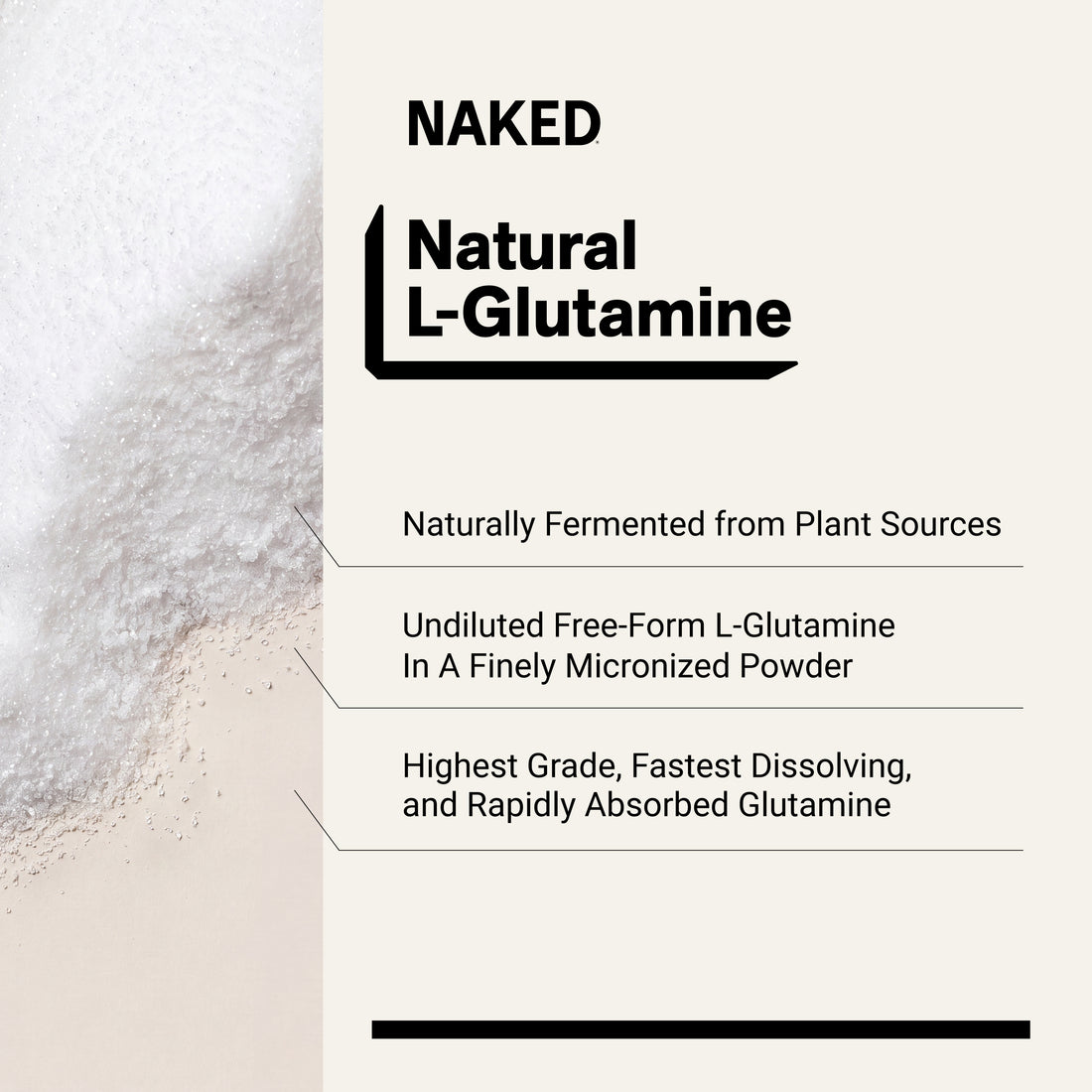 naked l-glutamine supplement