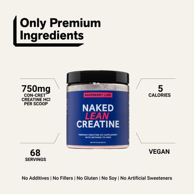  Naked Lean Creatine with 750mg creatine HCl per scoop.