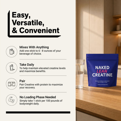 Naked Lean Creatine Unflavored stick packs mixing instructions