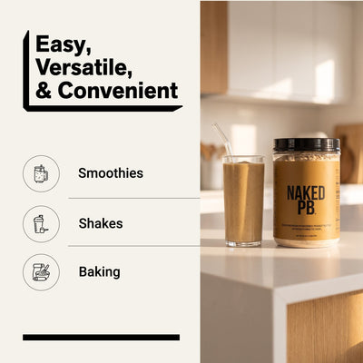 naked pb for smoothies, shakes and baking