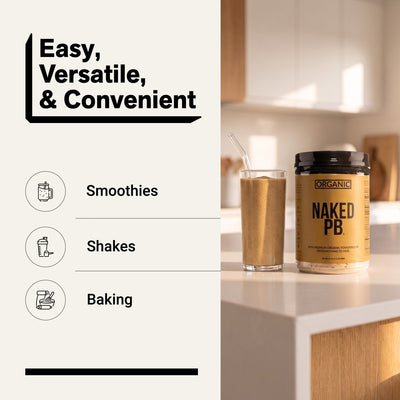 naked pb organic for smoothies, shakes and baking