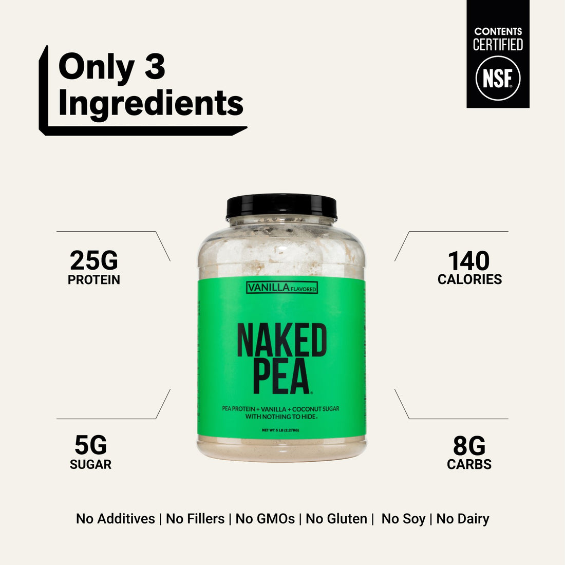 naked pea vanilla 5 lb product overview