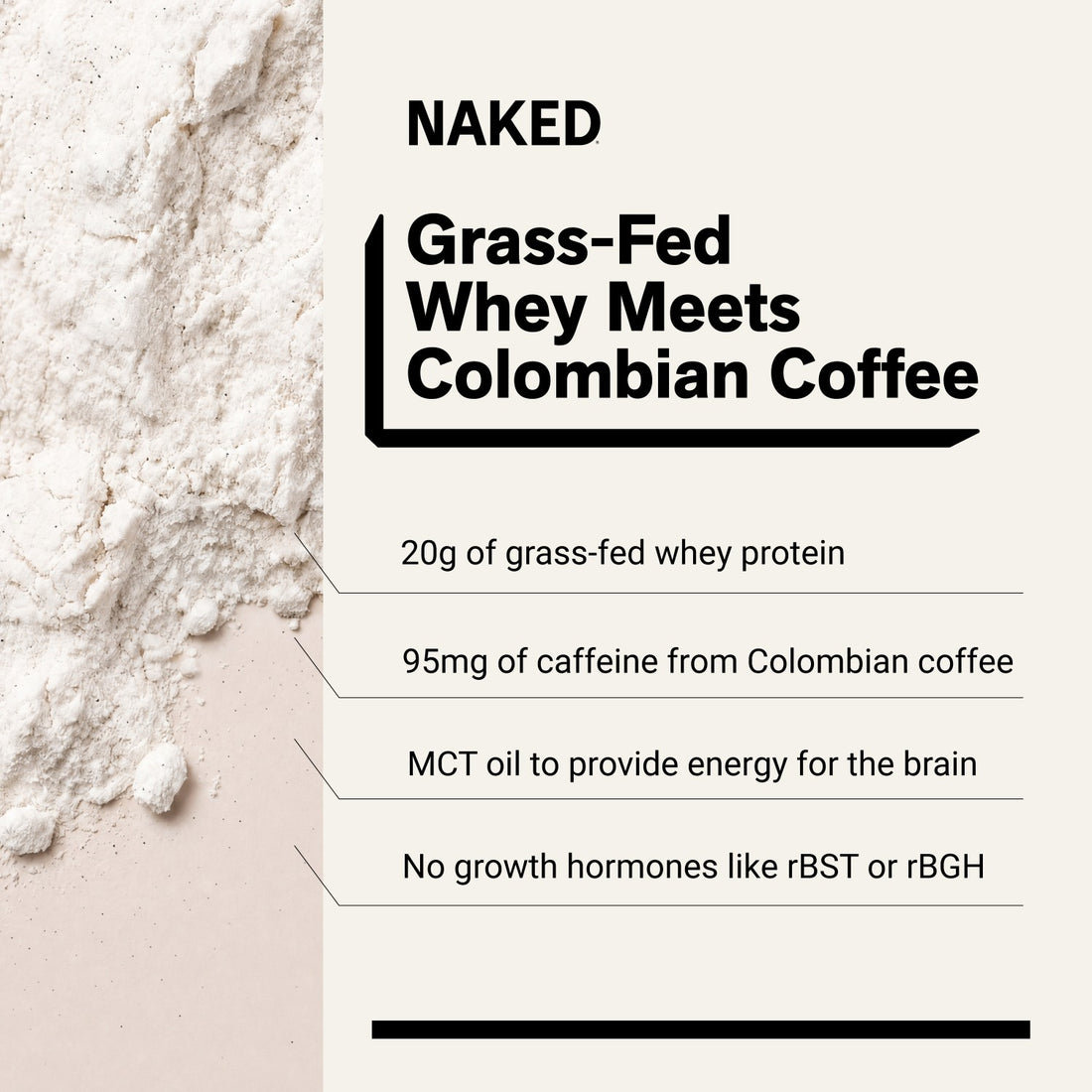 naked protein coffee caramel latte with 20 g protein