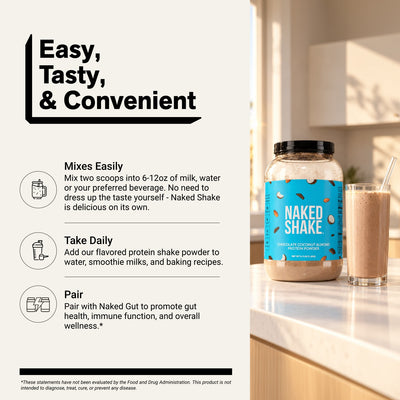 naked shake chocolate coconut almond mixing directions
