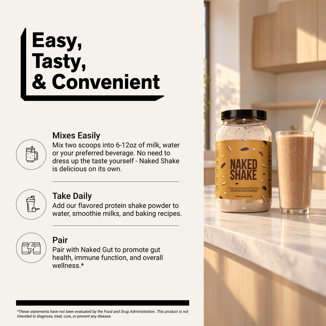 naked shake chocolate peanut butter mixing directions